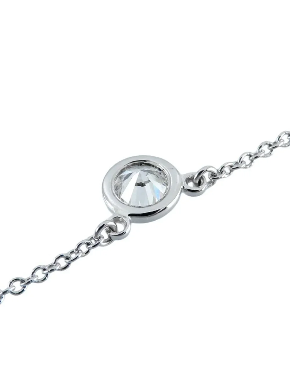 Tiffany & Co by the Yard Pendant Platinum Diamond Elsa Peretti Single Necklace